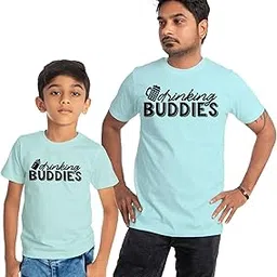 Dad and Son Tshirt Collection 6, 100% Cotton - (Single Piece only - not a Combo Pack. Add All Required Sizes to cart Before Placing Order)-picture-42