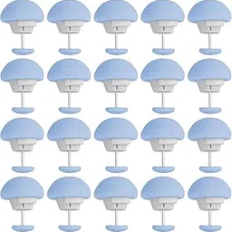pepplo Duvet Pins, Duvet Cover Clips, Safe Locking Rajai Cover Clip, Mushroom Quilt Fixing Clips, Bed Sheet Holders, Double-Sided Pin Fasteners for Quilt Cushions Curtains (Pack of 20, Blue)-picture-12