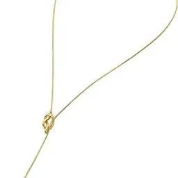 aaishwarya 18k Gold Plated Stainless Steel Antitarnish Long Tassel Knot Adjustable Necklace for Girls and Women-picture-21