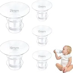 7 pcs Breast Pump Accessories for Breast Pump, Flange Inserts Suit for Medela, 24mm Shields/Flanges, Breast Shields, Shaped Around You for Comfortable and Efficient Pumping-image-6