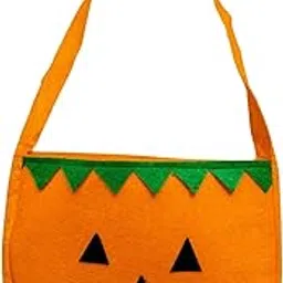 Kaku Fancy Dresses Halloween Pumpkin Baskets for Kids | Trick or Treat Fabric Basket | Halloween Decoration Prop - Small-picture-17