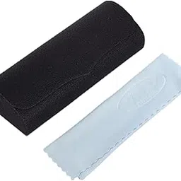 vivid Vision Unisex Adult Lightweight Eyewear Specs Case Cover | Free with Cloth | Protect Eye Glasses | Faux Leather | Spectacles | IC-556-BLACK WITH CLOTH-picture-31