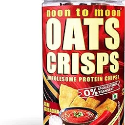 Noon to Moon Oats Crisps (Chips) Thai Sriracha Flavour | Nutrient Rich Whole Grain Gluten Free Snack | 150g-picture-11