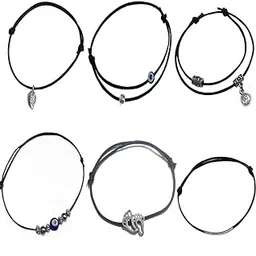 gurjari jewellers Women's Black Thread with Anklets with oxidised Beads-picture-17