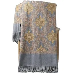 it&C's Imported Elegant Cashmere Shawl with Heavy Floral Embroidery, Large Winter Wrap-picture-35