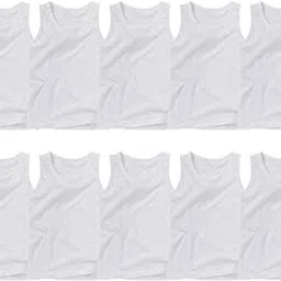 kids basket Baby Boys and Girls 100% Pure Cotton White Vest Inner wear Combo Pack of 5 and 10 pc-picture-48