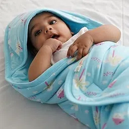 TIDY SLEEP New Born Baby Wrapper All Season Soft Swaddle Fluffy 2 Layered AC Wrapping Receiving Blanket for Baby Boys and Baby Girls (Blue)-picture-13