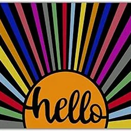 FLUNACO Sunset Door mat, Colorful Modern Entrance Door Mat, Sun Door Mat, Bohemian Front Doormat, Sunrise Doormat Entrance Mat 23.6" x 15.7"-picture-13