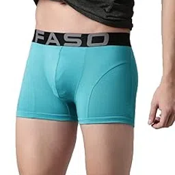 f a s o Men's Trunk Ultra-Soft Stretch Innerwear | Twin Layered Outer Elastic Underwear | Lightweight Regular Fit Trunks-picture-44