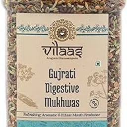Vilaas Dried Gujrati Digestive Mix 300 GM | Gujarati Royal Mukhwas | Mouth Freshener | Digestive | After-Meal Snack | Rich in Fibre-picture-19