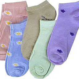 ally vinny Women’s Cute Ankle Socks | Pack of 9 Soft Cotton Low-Cut Socks | Floral, Fun & Colorful Patterns | Everyday Comfort No-Show Socks-picture-11