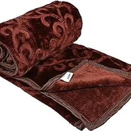 CHANGERS Embossed Blankets,Quilt,duvets,dohar,Quilt,duvets,dohar Solid Colour Ultra Soft Floral Double Bed Heavy Mink Winter Blanket-picture-14