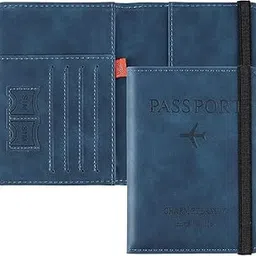 redcamel Passport Holder Cover Travel Wallet Organiser, Passport Case with RFID Blocking, PU Leather Travel Document Holder for Men & Women Travel Accessories-picture-29