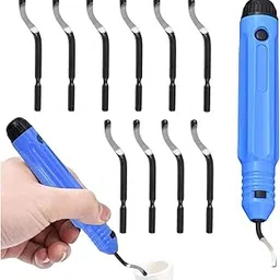 Deburring Tool Kit, NB Handle with 10 Extra Blades, Hand Rotary Cutter for Plastic, Wood, Resin and Other Soft Materials – 11 Piece Set for DIY and Craft Projects-picture-18