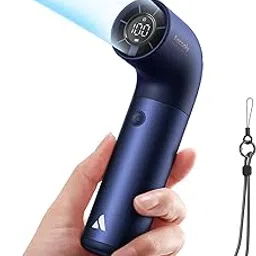 Aecooly Portable Handheld Fan, Powerful Turbo Air Tube Fan, 19000 RPM High Speed Aero Pro, 15H Max Cooling Time, 6 Speeds Aluminum Case, Mini Pocket Design, for Travel Beach Outdoor Activities -Blue-picture-20