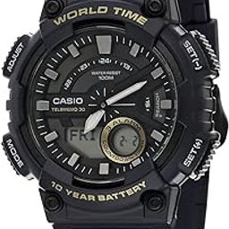 casio Youth-Combination Analog-Digital Black Dial Men's Watch - AEQ-110W-2AVDF (AD208)-picture-14