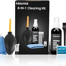 Sounce Professional 8-in-1 Cleaning Kit for Laptop, Tablet, Smartphone, Camera, Earbuds – Includes 100ml Cleaning Solution, Air Blower, Cotton Swabs, Suede Plush, Microfiber Cloth-picture-12
