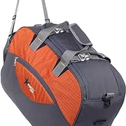 Duffle Trolley Bags for Travel with Wheel 60Litre (Grey Orange)-picture-34