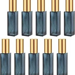 Tazweeq Atomizer Spray Bottles，10 Packs Glass Perfume Bottles Empty, 10ml Travel Refillable Perfume Bottle，Portable Travel Accessory Toiletries Cosmetic Dispenser Bottle，Dark Blue-image-40