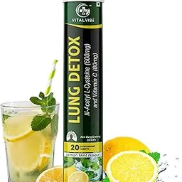 Vital Vibe Lung Detox Effervescent Tablets with N-Acetylcysteine (NAC) & L-Cysteine – Respiratory Cleanse, Mucus Relief & Immune Support – Fast-Dissolving, Refreshing Citrus Flavor, 20 Tablets-picture-22