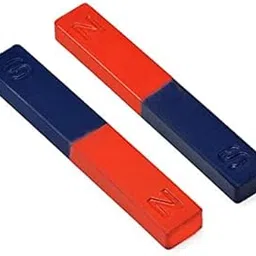 KRAFTMASTERS�2 pcs Bar Magnet Physics Experiment Tool Red Blue Painted N/S Bar School-picture-25