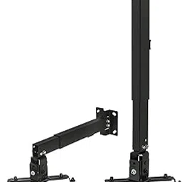 Alexvyan Heavy Duty - 1 feet to 2 feet/Foot (12 inch to 24 inch) Adjustable Projector Ceiling and Wall Mount Kit Bracket Stand with Tilt Option (Weight Capacity - 15kgs) (Black - 2 Feet)-picture-47