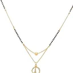 Alphabet D Letter Mangalsutra Short Mangalsutra Designs Gold Plated Latest Initial Name Customized Necklace American Diamond Personalized Pendant For Husband Wife Coupless (21 Inch)-image-56