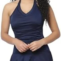 Padded Blue Halter Neck Swimwea for Womens/Girls-image-40