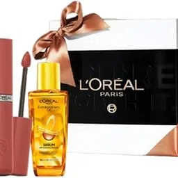 L'Oreal Paris You're Worth it Gift Box - Liquid Lipstick 635 and Hair Serum 30ml-image-0