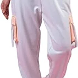 crimsoune club Women's Blue Color-Blocked Cargo Trackpants-picture-31