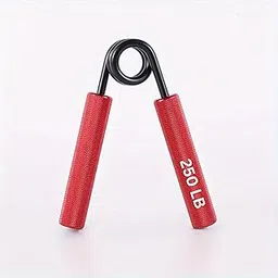 UDKI 250 LB (113 KG) Heavy-Duty Hand Grip Strengthener – Red | Non-Slip Knurled Handles | Metal Forearm & Grip Trainer for Strength Training, Muscle Building & Rehab-image-86