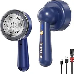 iRUNTEK Lint Remover, Rechargeable Fabric Shaver, Intelligent Digital Display Electric Lint Shaver with, Portable Sweater Shavers Lint Removal for Clothes (Dark Blue)-picture-33