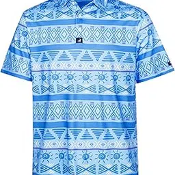 SURF CUZ Golf Shirt Moisture Wicking for Men Dry Fit Polo Shirts Short Sleeve Print Performance 4-Way Stretch Mens Tshirts-picture-21