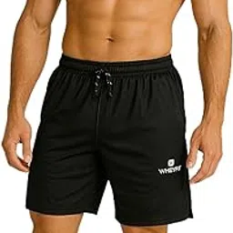 WHEYFIT Men's Athletic Shorts, Quick Dry, Black-picture-29