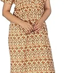 urali Women's Printed 100% Cotton Night Gown - S465A-picture-10