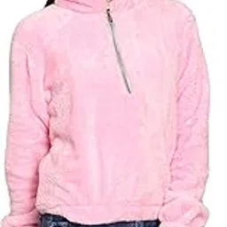pp vastram Full Sleeves Fur Sweatshirt for Women, Winter Fur Zipper for Women-picture-13