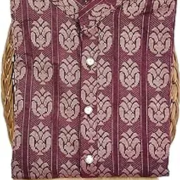 adarniya Men's Silk Cotton Kurta Pajama Set, Floral Pattern, Full Sleeve, Regular Fit-picture-56
