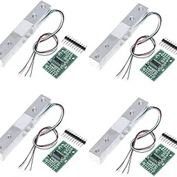 4 Sets Digital Load Cell Weight Sensor + HX711 ADC Module Weighing Sensor for Arduino DIY Portable Electronic Kitchen Scale Kit (1kg)-image-44