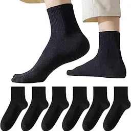Ankle Length Socks Black Color – Odor-Free Cotton Socks for Men & Women – Unisex Breathable & Soft Everyday Wear Socks – Stretchable Fit for Casual or Office Use-image-40