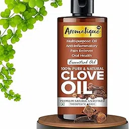 Aromatique Pure Clove Oil For Teeth - Natural Aromatic Essence for Freshening Ambiance, DIY Skincare - Pure & Undiluted, 100ml-picture-27