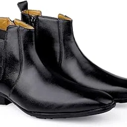 yuvrato baxi Men's Faux Leather Material Casual Formal Chelsea Slip-On and Comfortable Outdoor Boot.-picture-38