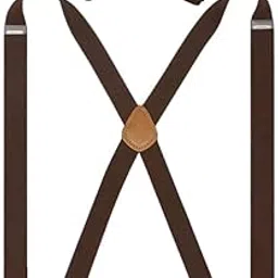 Adjustable X Back Suspenders with Matching Bow Tie for Men and Women Elastic Strap Set-image-32