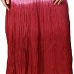 feyona Women Cotton Blend Aline Skirt Double Color Red/Pink-picture-12