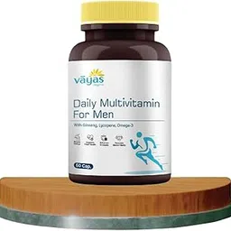 Vayas Daily Multivitamin – For Men - With 35+ Vitamins, Minerals, Antioxidants, Ginseng, Lycopene & Omega-3 – 60 Tabs – Supports Energy, Immunity, Heart & Brain Health-image-78