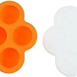 Merishopp Infant Breast Milk Freezer Tray Weaning Storage Box 7 Grids with Clip-on Lid Orange-picture-24