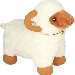 Tickles Cute Sheep Soft Stuffed Plush Animal Toy for Kids Birthday Gift (Size: 28 cm; Color: White) image 1