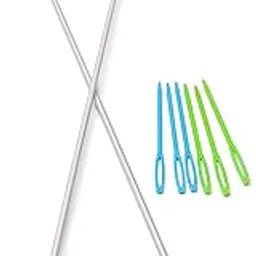 MOOLYAVAAN Products Aluminium Knitting Neddle (Pakki Salai) - No 4, Dia - 4.00Mm, Length - 25Cm with Plastic Knitting, Sewing (Aluminium Knitting neddle Pack of 1 Pair with 5 Plastic Neddle)-picture-26