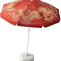 Jazzy Pearls®® Patio Umbrella Easy Installation Multipurpose Beach Umbrella for Garden Deck Red with Base|Home & Garden | Yard, Garden & Outdoor Living | Garden Structures & Shade | Umbrellas-picture-22