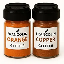 Francolin Glitter | Orange & Copper | Resin Art | Glitter – Shimmer for Epoxy, Tumblers, Slime & Nail Art – Cosmetic Grade – 75g*2-image-74