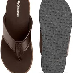 pharmeasy Diabetic and Orthopaedic Adjustable Strap Super Comfort Doctor Slippers for Men | Dr. Ortho Chappals during daily house use for Men and Boys-Ebony-Size-8UK-picture-20